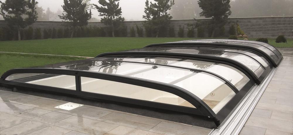 Poolüberdachung Montana, flache Ausführung